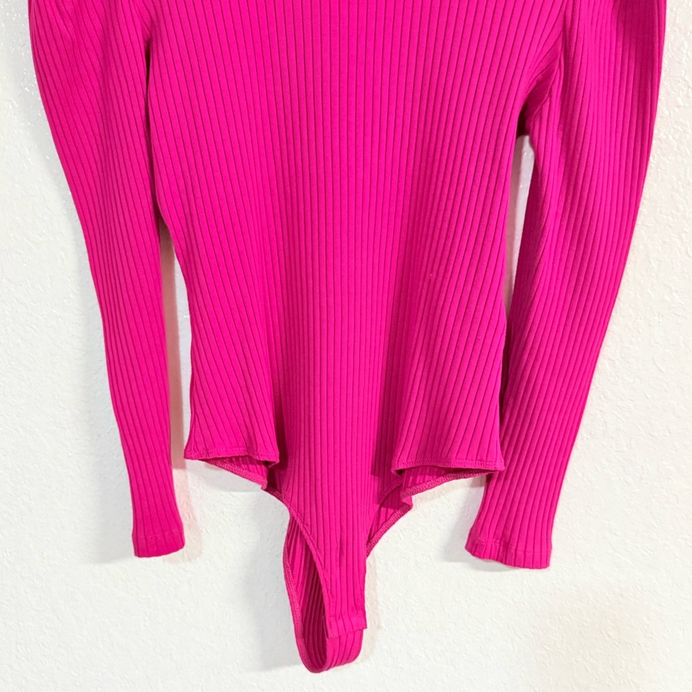 FARM Rio Pink Ribbed Long Sleeve Top - Picture 7 of 12